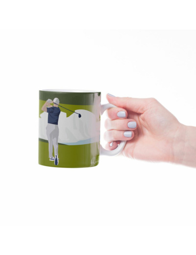 Tasse "Golf au Seven Sisters" - Personnalisable  | Tasse golf | Artiste Sportive