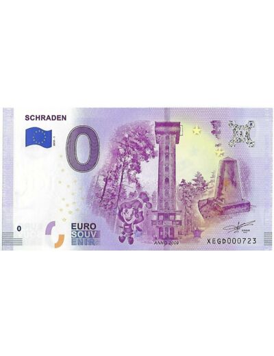 ALLEMAGNE 2019-1 SCHRADEN BILLET SOUVENIR 0 EURO TOURISTIQUE  NEUF