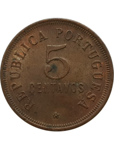 ANGOLA 5 CENTAVOS 1922 TTB (W62) N2