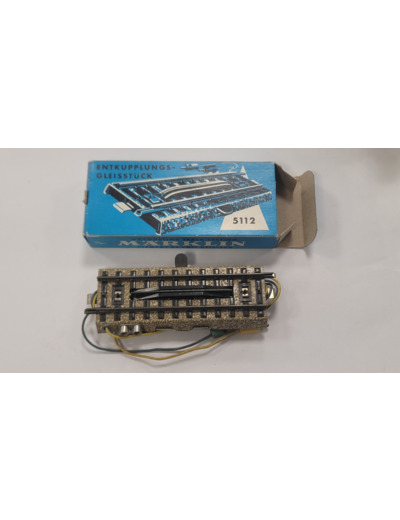 MARKLIN 5112 - RAIL ELEMENT DE VOIE DETELEUR HO BOITE D'ORIGINE BLEUE