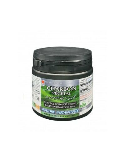 Charbon végétal super activé en poudre-150g-Vecteur santé