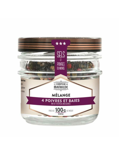 Pot mélange 4 Poivres et Baies - 100g