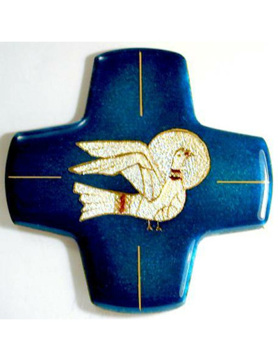 St Esprit de Ravenne 9,7X9,7cm - EMAUX DU LIBAN