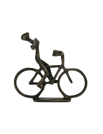 Sculptures cycliste en bronze antique 25x7x24cm