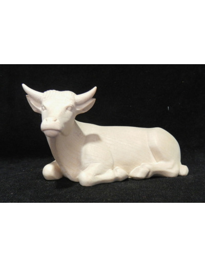 Boeuf 13 cm bois naturel