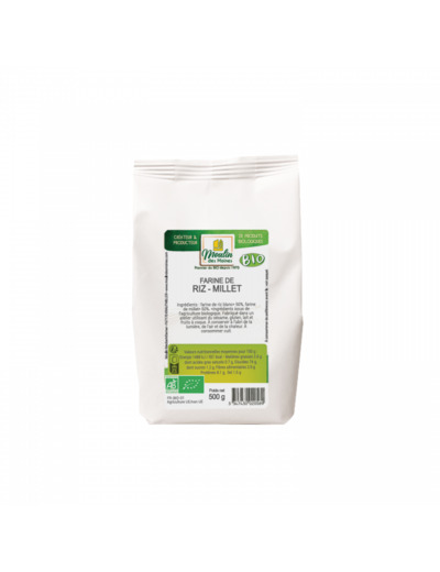 Farine de Riz et Millet Bio-500g-Moulin des Moines