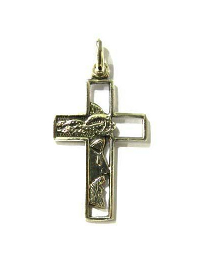 Croix en Argent 925- 2,3x1,7cm - FACE DU CHRIST