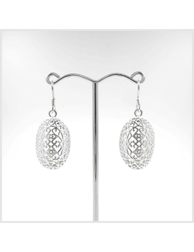 Boucles d'oreilles en argent massif