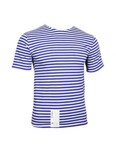 Telnyashka bleu roi : t-shirt russe marinière, héritage militaire authentique