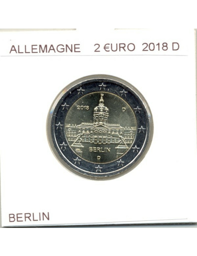 ALLEMAGNE 2018 D  2 EURO COMMEMORATIVE BERLIN SUP