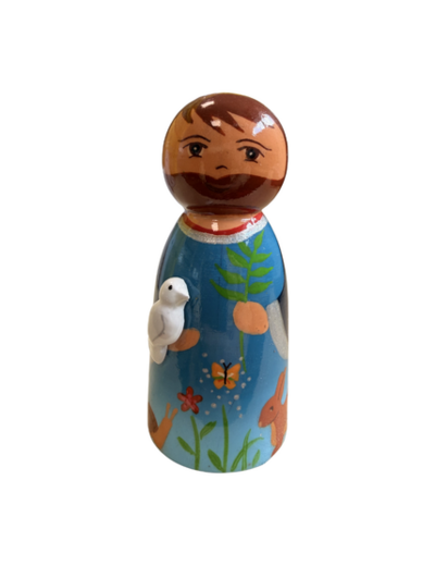 Noé en bois tourné 8cm + boite