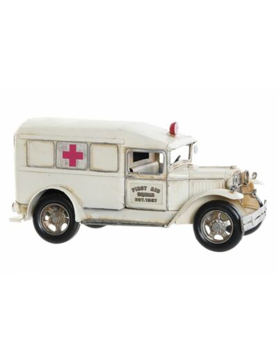 Ambulancde blanche en métal
