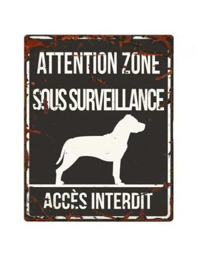 Plaque "Attention" American Staffordshire Terrier - 4 formats