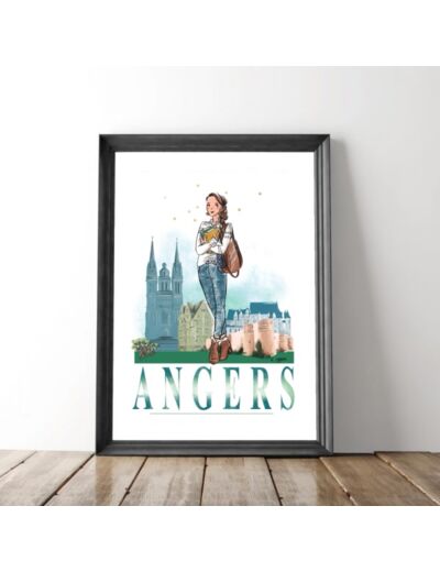 Angers - affiche, carte