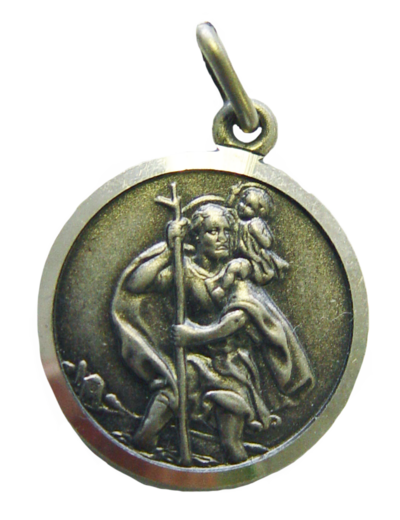 Médaille 17mm en Argent 925 - ST CHRISTOPHE