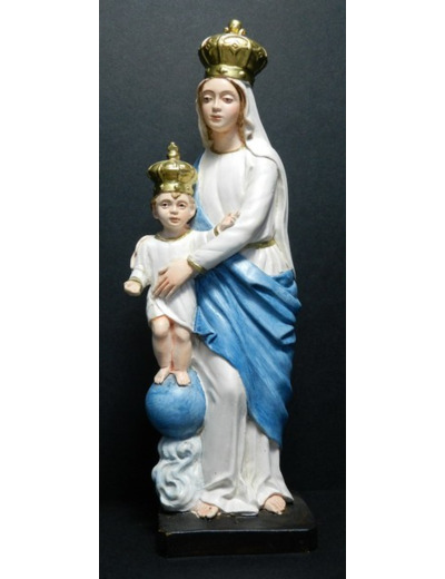 Notre-Dame des Victoires 20cm résine polychrome PEINTE MAIN