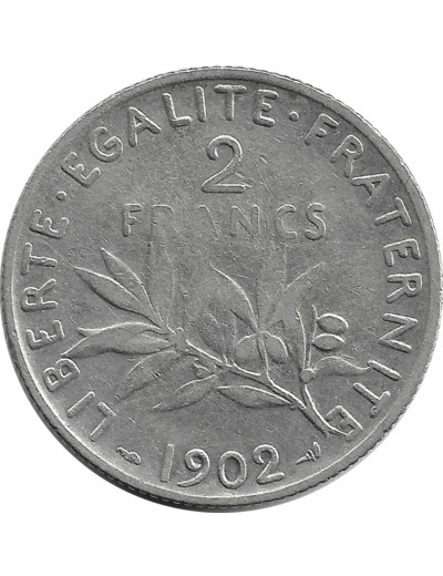 FRANCE 2 FRANCS SEMEUSE 1902 TB+(G532)