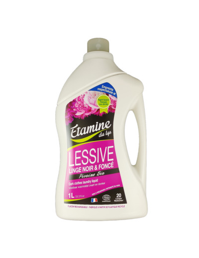 Lessive Linge Noir et Foncé Pivoine Bio 1L