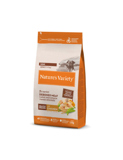 Nature's Variety, HEALTHY GRAIN ADULT MINI POULET - 1.5KG