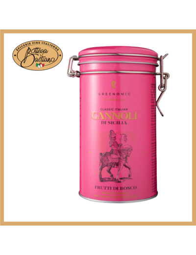 Boite métal cannoli fruits rouge 200g