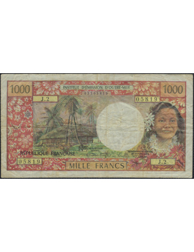 INSTITUT D'EMISSION D'OUTRE-MER 1000 FRANCS NOUMEA ND (1971) J.2 TB+