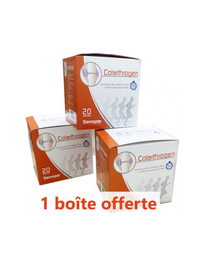 Lot de 3 Colarthrogen 3 x 20 sachets Collagène et acide hyaluronique