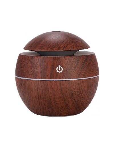 Diffuseur ultrasonique d'huiles essentielles boule mini format USB Marron foncé