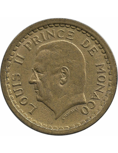 MONACO 2 FRANCS ND (1943) CUPRO-ALUMINIUM TTB