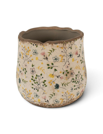 Pot de fleurs multicolore céramique 21x21x19cm