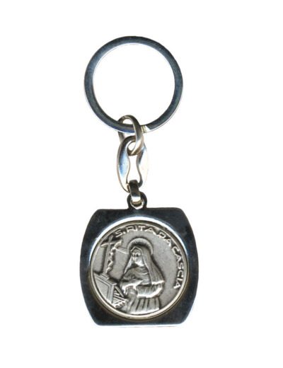 Porte-Clefs Tonneau en Métal Argenté - RITA