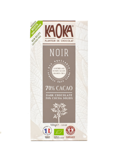 Tablette de Chocolat Noir 70% de Cacao Bio 100g