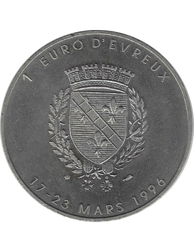 EURO TEMPORAIRE 1 EURO D'EVREUX 1996 UNC