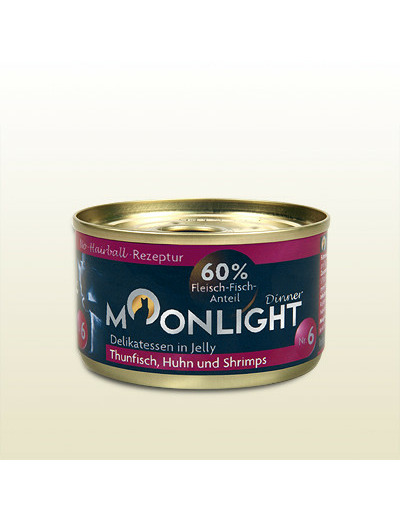 Moonlight "Thon, poulet, crevettes" (en gelée) pour chat adulte - 80g