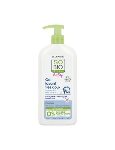 Gel Lavant très doux corps et cheveux haute tolérance 500ml