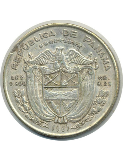 PANAMA 1 QUARTO DE BALBOA 1961 TTB+(W25)