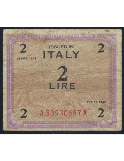 ITALIE 2 LIRE SERIE 1943 TB+