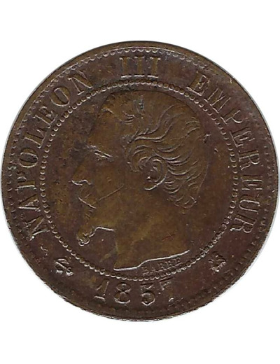 FRANCE 1 CENTIME NAPOLEON III 1857 K (Bordeaux) TTB (G86)