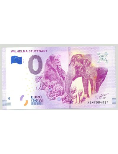 ALLEMAGNE 2018-2 WILHELMA STUTTGART BILLET SOUVENIR 0EURO TOURISTIQUE  NEUF