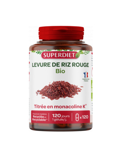 Levure de Riz rouge bio 120 gélules