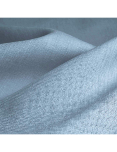 LIN LAVÉ BLEU JEAN CLAIR au mètre