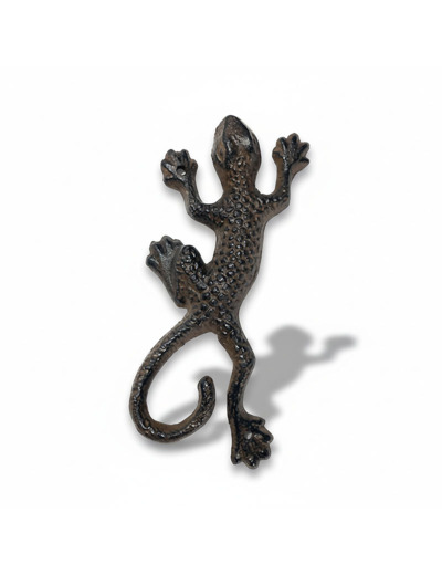 Salamandre déco fonte marron 11x19cm