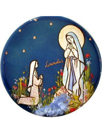 Vierge de l'Apparition (Lourdes) D10,5cm - EMAUX DU LIBAN