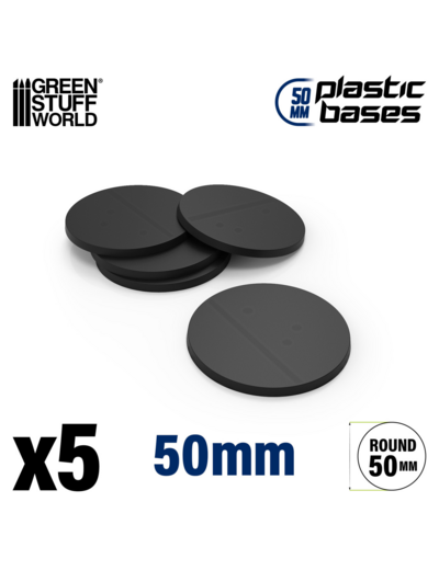 Socles plastiques ronds 50mm noir