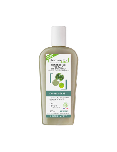 Shampoing traitant Cheveux gras Argile Verte sans sulfate 250ml