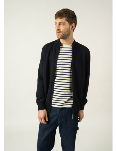 Gilet Colorado Cardigan zippé - 100% laine - SAINT JAMES