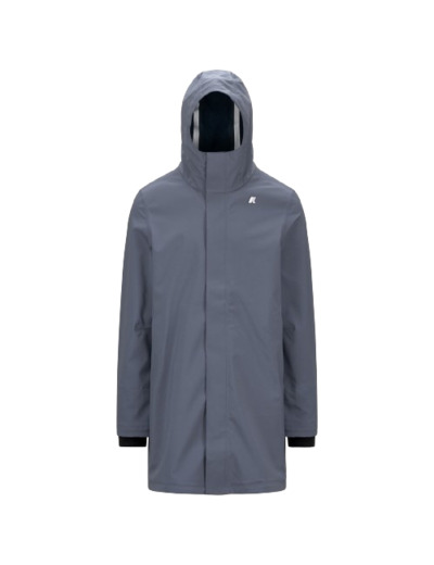 Parka K-WAY Thomas Bonded Grey Blue Avio