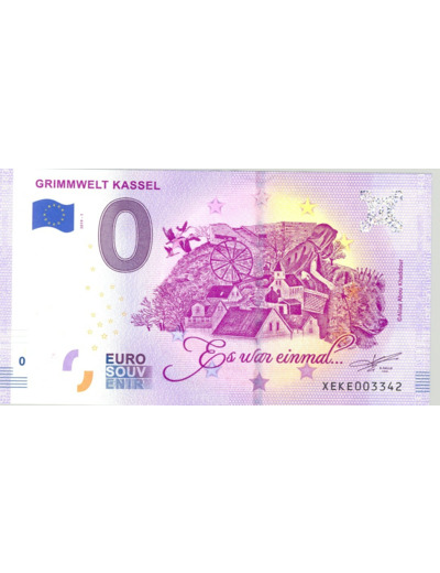 ALLEMAGNE 2019-1 GRIMMWELT KASSEL BILLET SOUVENIR 0 EURO TOURISTIQUE NEUF