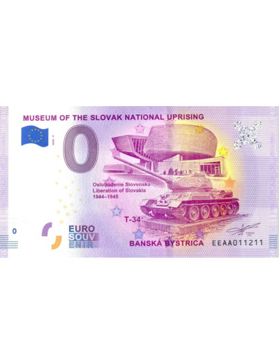 SLOVAQUIE 2020-4 MUSEUM OF THE SLOVAK NATIONAL UPRISING BILLET SOUVENIR 0 EURO