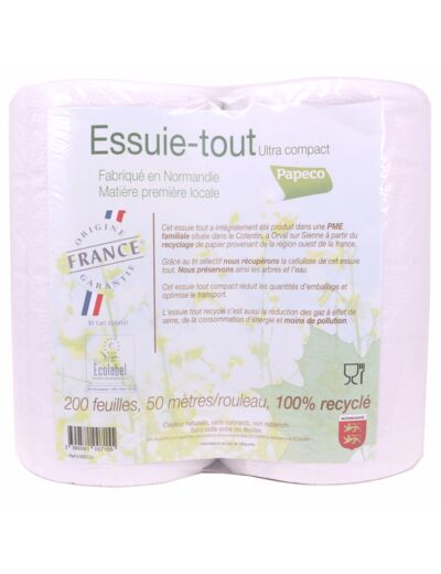 Essuie-tout 2 Rouleaux Ultra Compacts