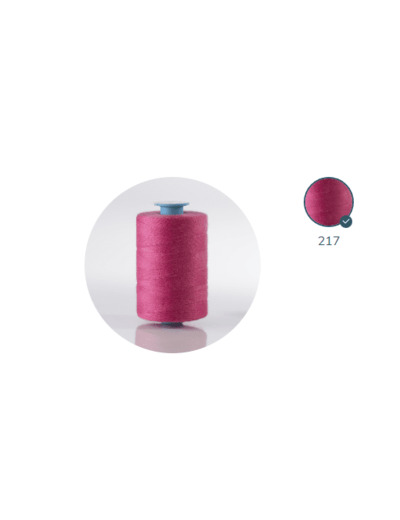 ZX 75-217 FUSHIA FIL À COUDRE 100% POLYESTER TRÈS RÉSISTANT bobine 1000m